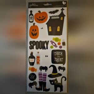 Pebbles Halloween Phrase & Accent Stickers NEW | 74 Count